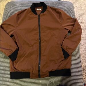 Men's Coofandy Brown Bomber Jacket